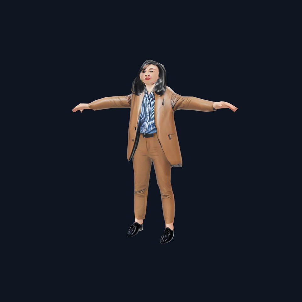 Businesswoman Brown Suit Model Pack